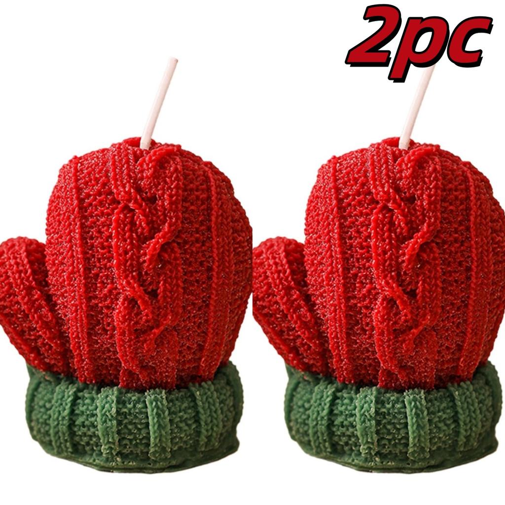 1/2pcs Christmas Woolen Gloves Shape Candle 3D Scented Candle Aromatherapy Soy Wax for Wedding Party Gift New Year Home Decor