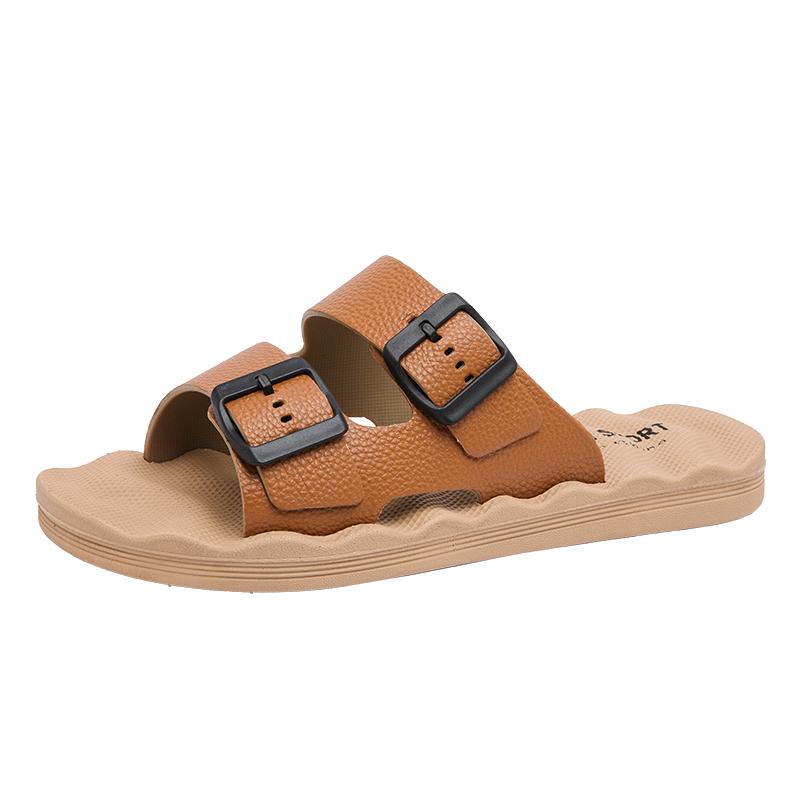 

Мужские модные летние тапочки, уличные нескользящие тапочки, домашние домашние тапочки, мужская летняя обувь 39 коричневый