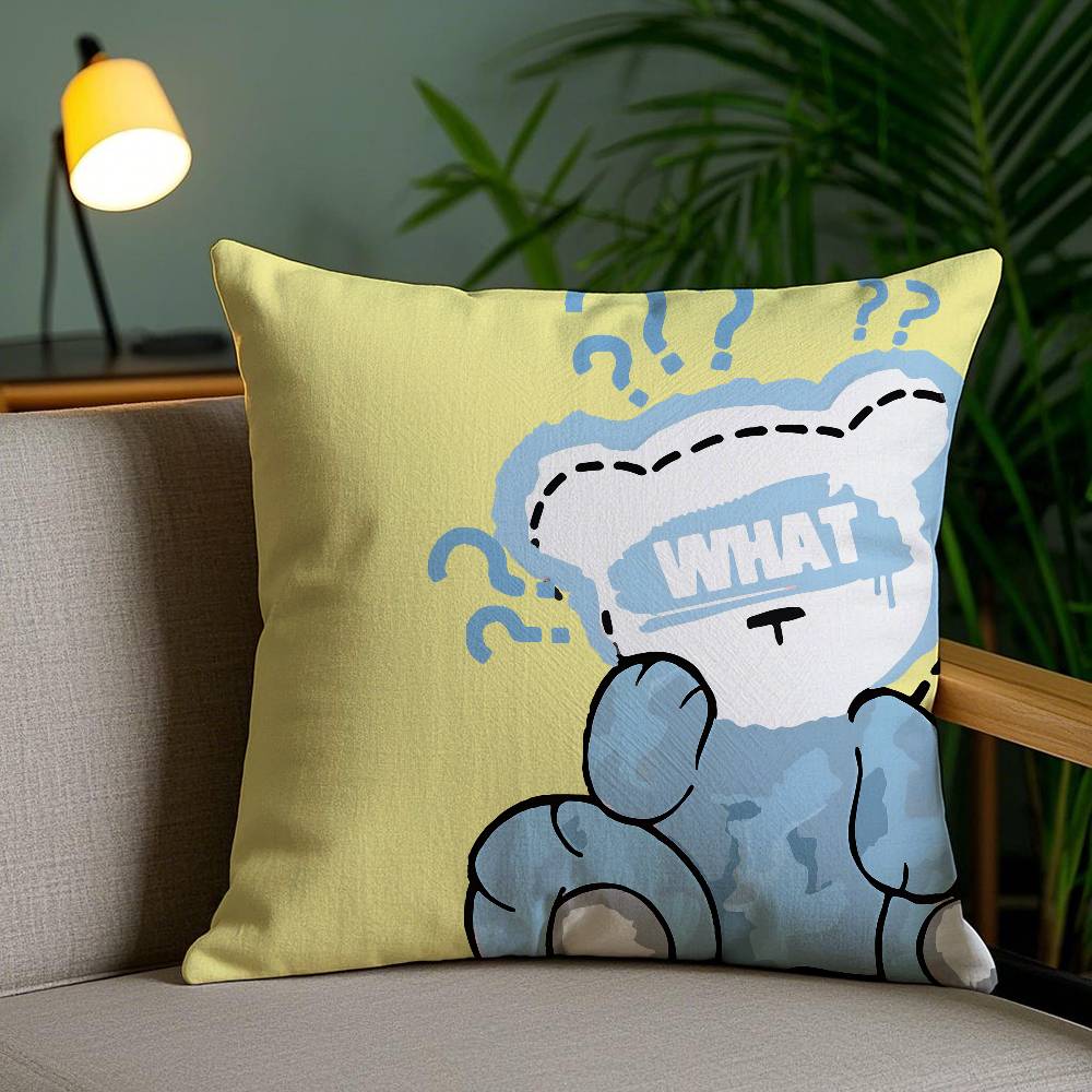 Простой расписанный вручную Барашек Милый Наволочка Антипылевой клещ Наволочка Невидимая молния Шелковистый короткий плюш Чехол для диванной подушки 12x12Inch