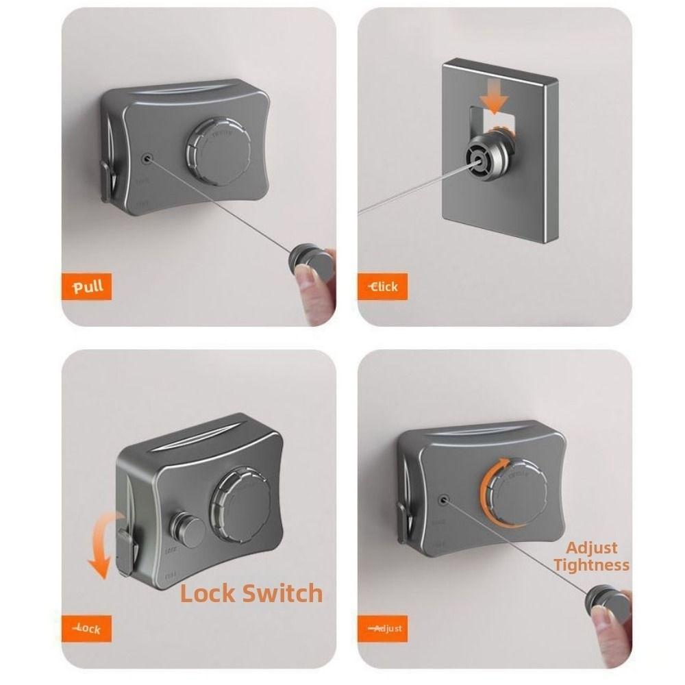 Verstellbare Einziehbare Wäscheleine Nicht Durchhängender Wäscheständer Hinterhof