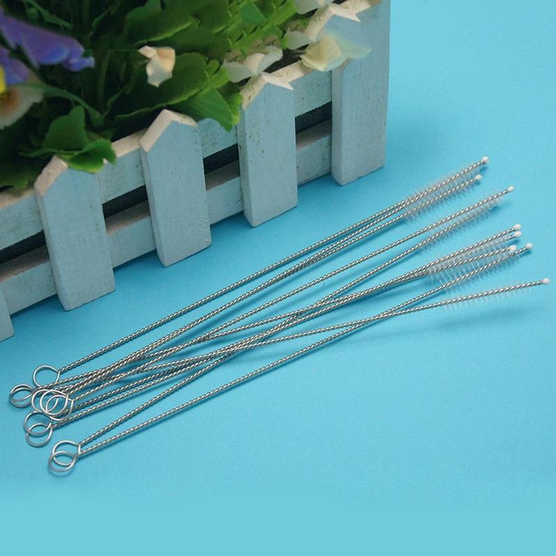 Delicate 10pcs Nylon Straw Cleaners Cleaning Brush Drinking Pipe Cleaners Stainless Steel Glass Clean Brushes