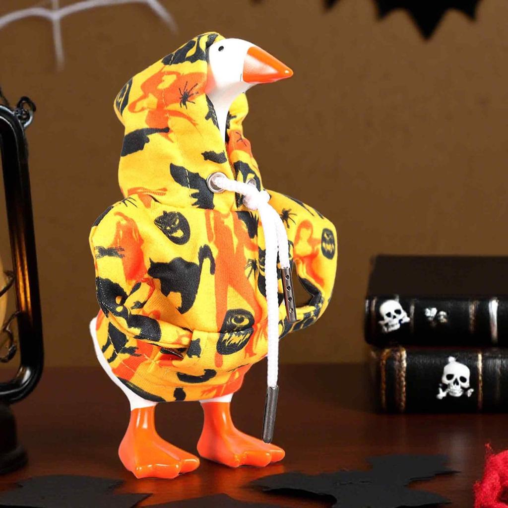 Porch Desk Geese Outfits 7 Inch Hooded Tabletop Animal Outfit Geese Statue Clothes Accessories Costume For Porch Holiday