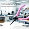 Detail Flat Nose Pliers for 3D Print Support Removal, Steel Smooth Face Mini Tool for Model Finishing Fine Tasks