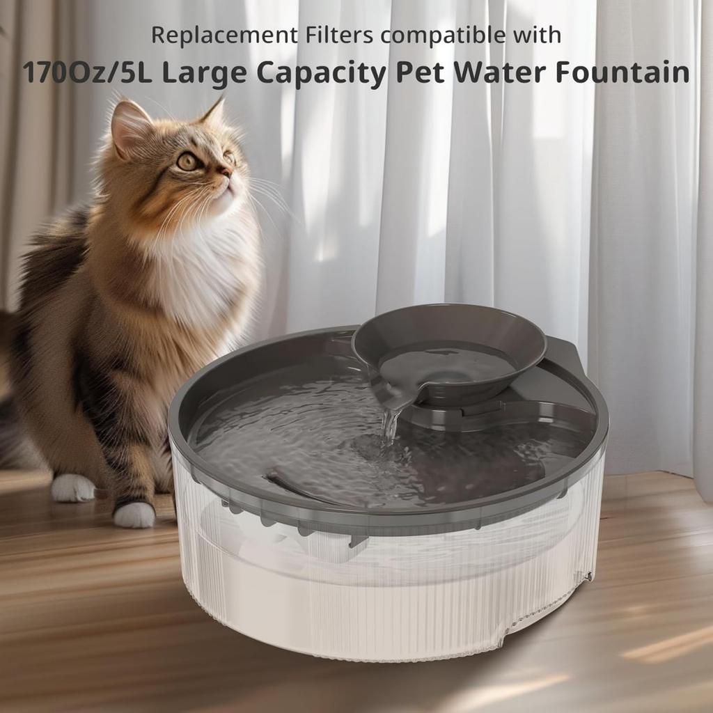 Replacement Filters and Sponges for Automatic Cats Water Fountain Battery Operated Pet Water Dispensers Accessories