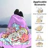 1pc, Cute Cartoon Characters Home Decor Flannel Blanket, Perfect Gift for Bedroom, Living Room, Travel, Camping, Car, Beach, Office Nap. Ideal as Sofa