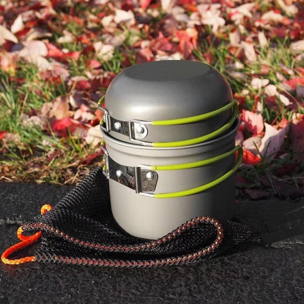 Ultralight Camping Cookware Set Portable Outdoor Cooking Pots Hiking Trekking Picnic Fishing Tableware