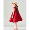 Montagut Girls' Pure Cotton Sleeveless Ruffle Summer A-Line Dress