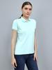 MONTE CARLO Women Regular Fit Light Green Tshirt