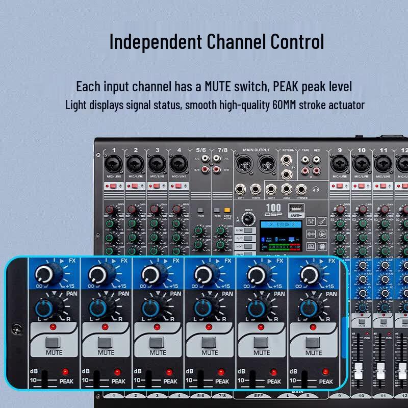 HuiDu HL-W8 Professional Conference Audio Video Mixer with DSP (CN Version)