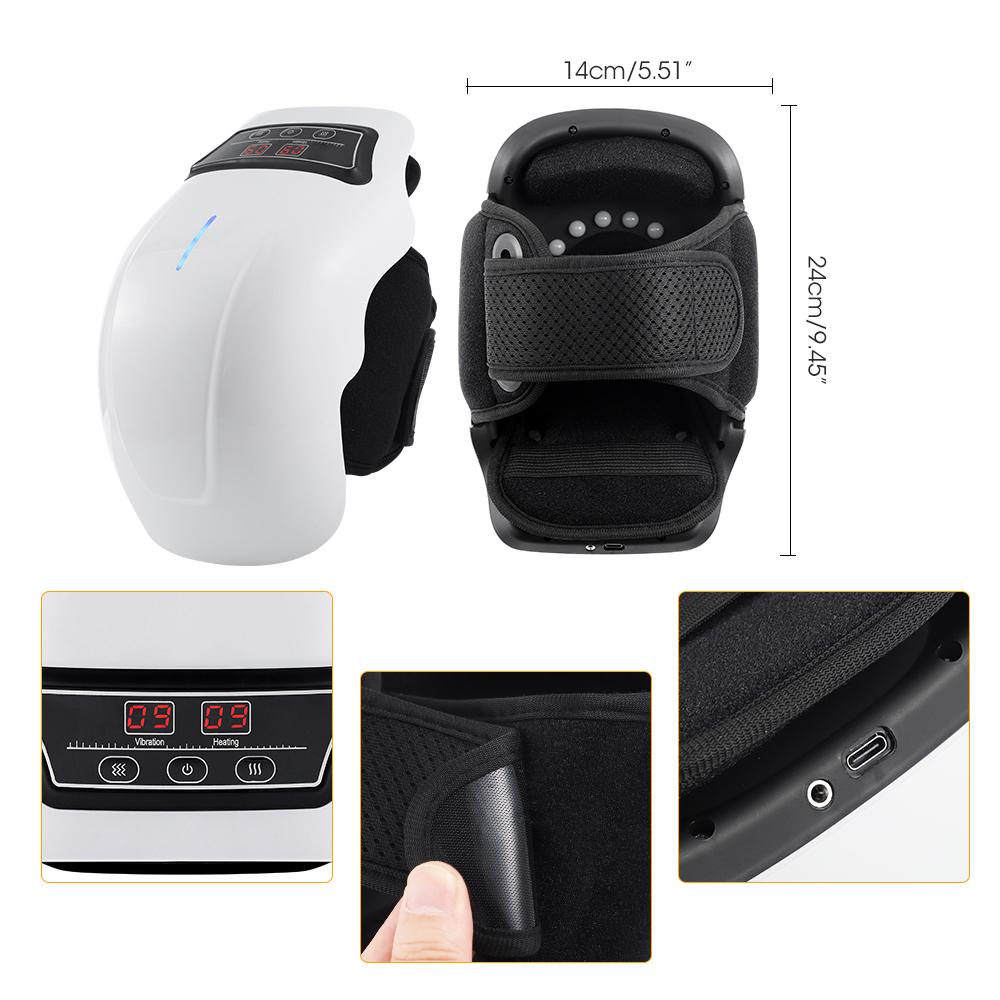 Electric Knee Massager for Joint Infrared Hot Compress Physiotherapy Orthopedic Knee Pad Rechargeable Muscle Relaxation Machine
