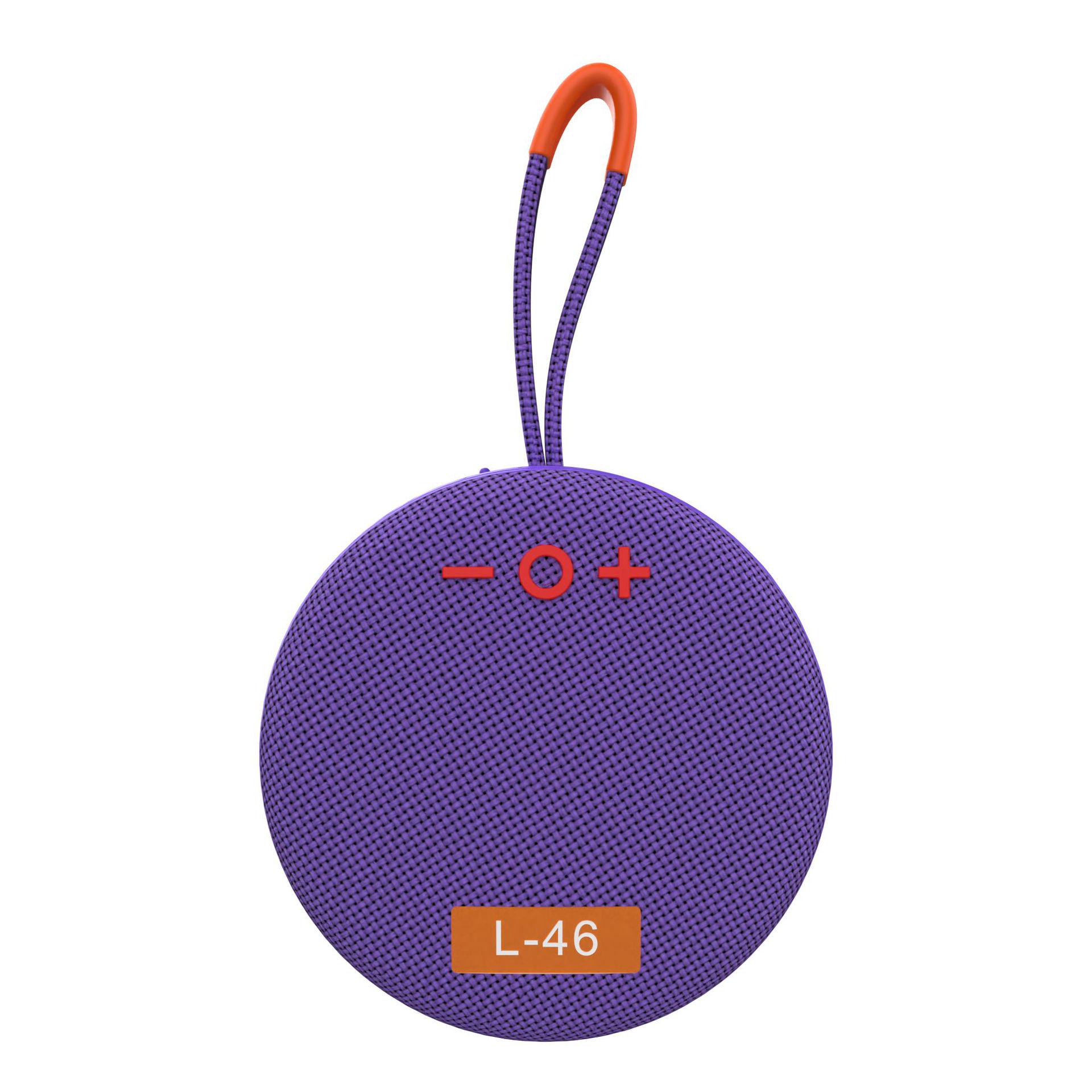 

L-46 Портативная водонепроницаемая Bluetooth-колонка с тканевым дизайном, мини-размером, Hi-Fi звуком, готова к спорту и с подсветкой для создания атмосферы L-46 Bluetooth Speaker фиолетовый