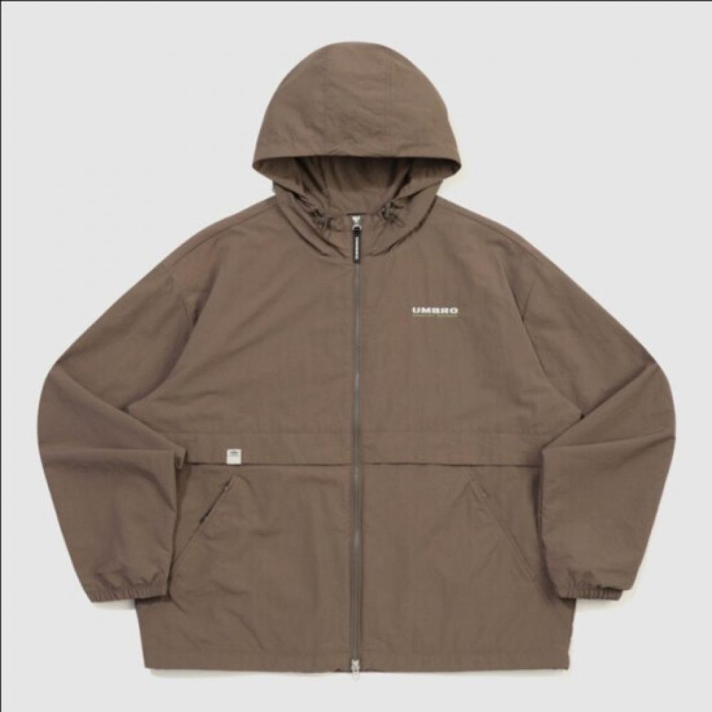 Umbro Classic Hooded Warm Up Windbreaker Jacket Deep Brown Ur321cjk92