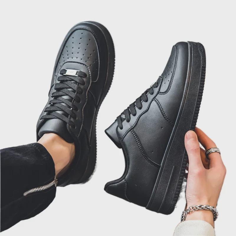 Men's Black Breathable Casual Sports Shoes - Autumn Fashion