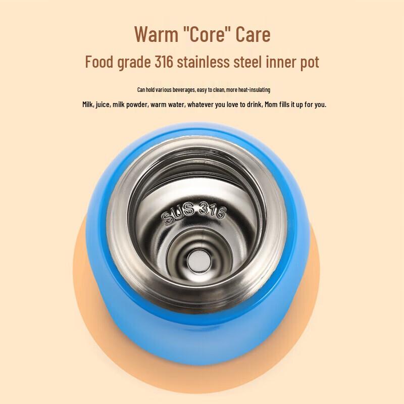 Temake Kids 560ML 316 Stainless Steel Double-Lid Insulated Straw Cup