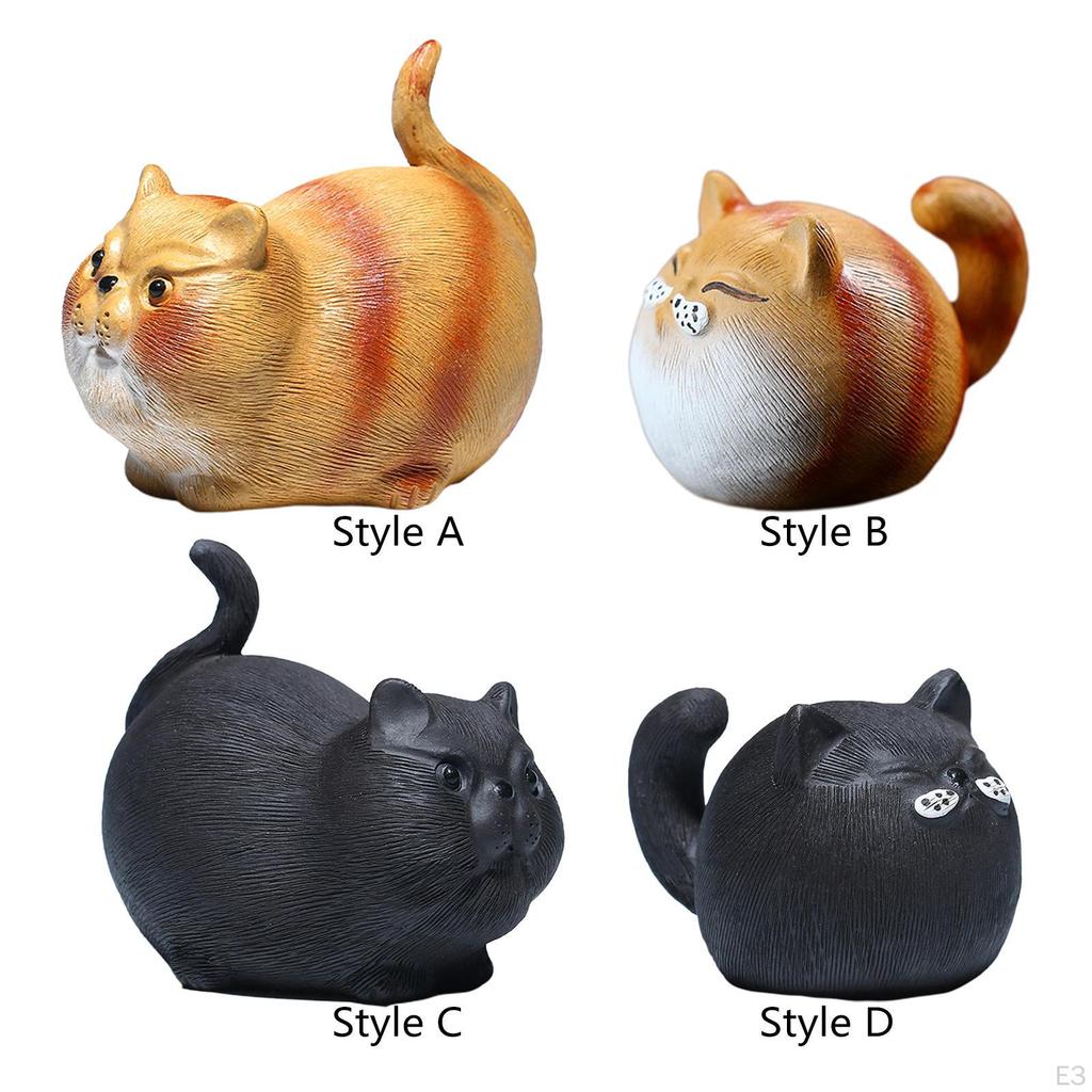Adorable Cat Figurine Set for Tea Enthusiasts