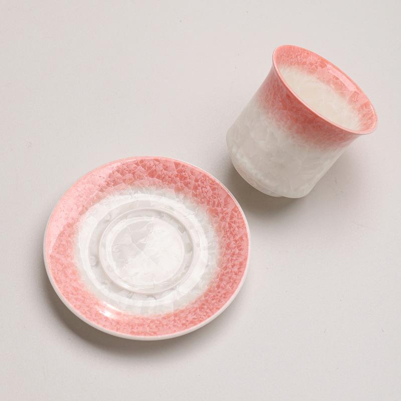 Kiln-transformed crystalline glaze master cup, single cup ice crack pattern ceramic personal teacup, business cultural and creative souvenir