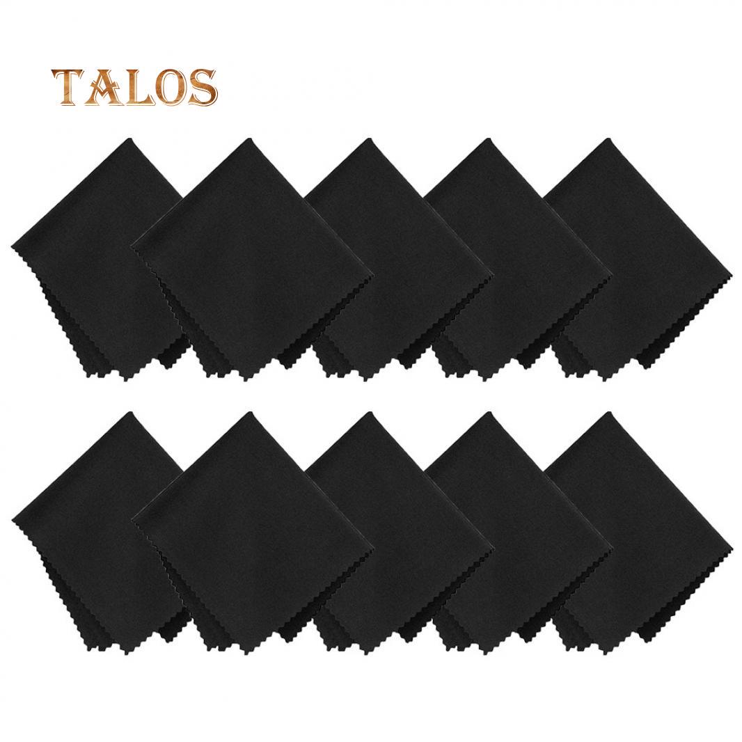 

10 шт., чистящие салфетки из микрофибры премиум-класса с зубчатой ​​кромкой для линз, очков, экрана, удобные чёрный