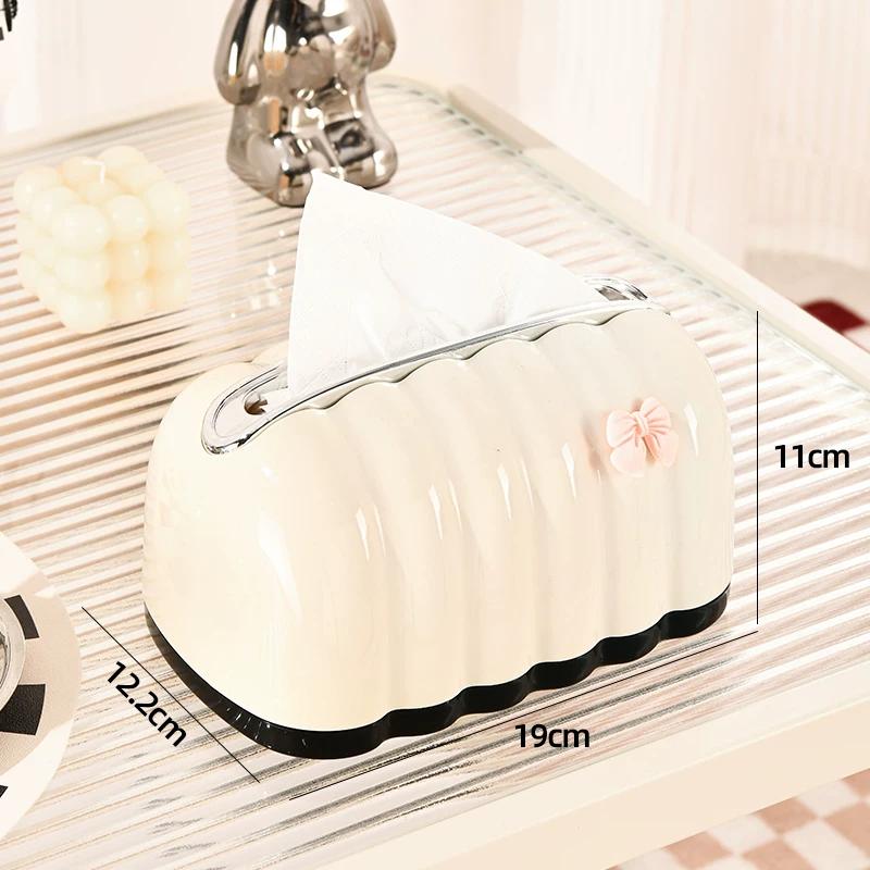 

1pcs Minimally Irregular Shell Shaped Built-in Spring Tissue Box Home Living Room Coffee Table Decoration Car Interior Decorat Tissue Storage Boxes 19x12.2x11cm