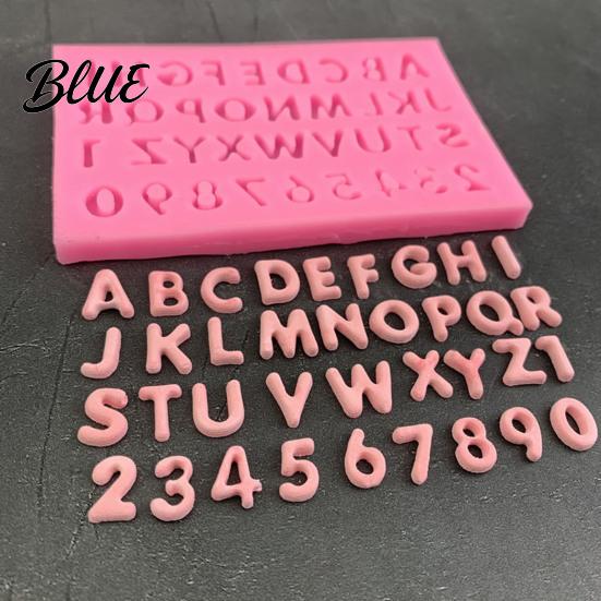 Flexible Molds for Fondant Alphabet Number Silicone Mold Cake Decorating Mini Letters 0-9 Baking Tool Bakery Supplies Cakes Non-stick Resin