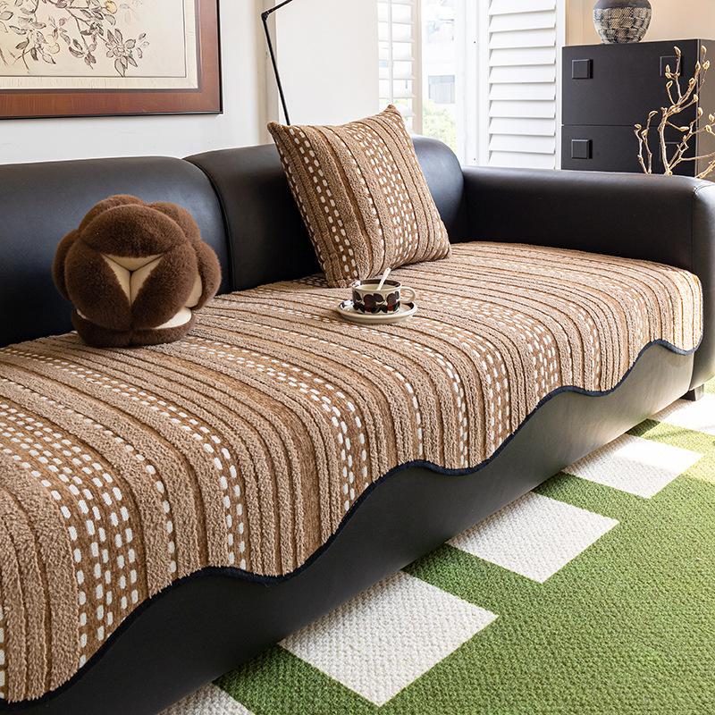 

Sofa Cushion Autumn And Winter New Straight Row One-Piece Non-Slip Special-Shaped Seat Cushion Four-Season Universal Cover Cross-Border 90*90cm