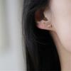 925 Sterling Silver Korea Asymmetrical Cute Cat Small Earrings For Women Plating 14K Gold Ear Jewelry