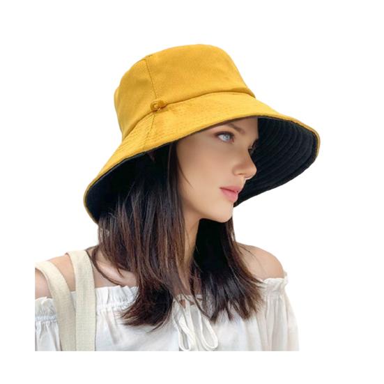 Bucket Hat 360 Degree UV Protection Adjustable Drawstring Fisherman Hat with Wide Brim Summer Travel Hat