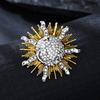 Exquisite Heavy Industry Advanced Sense Helios Brooch Temperament Elegant Men's Blazer Coat Accessories Corsage Badge