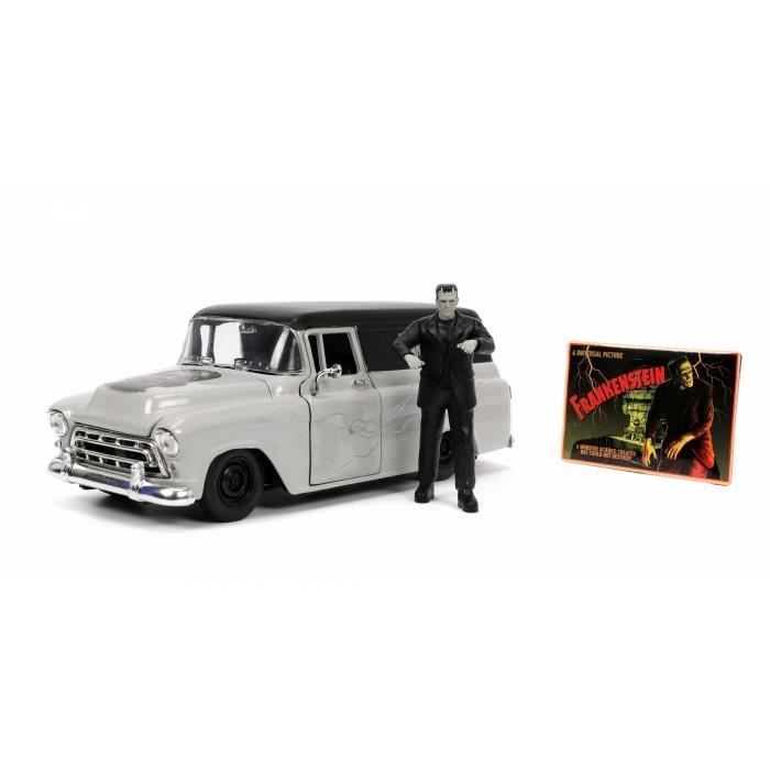 Miniatures montées - Chevrolet Suburban Frankenstein avec Figurine 1957 1/24 Jada