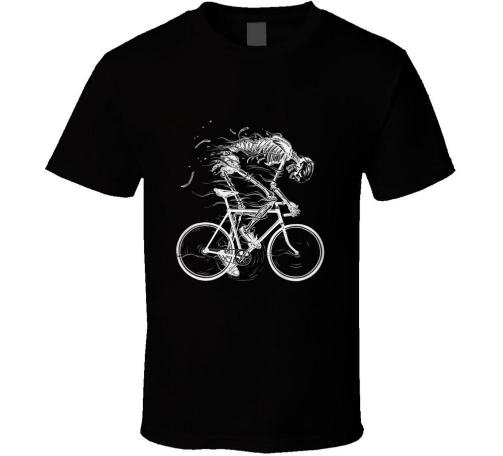 Skeleton Going Full out on a Bike T Shirt S разноцветный