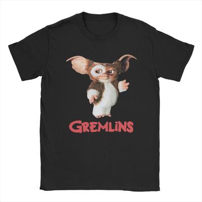Men T Shirts Gizmo 80s Movie Funny Tees Short Sleeve Crewneck T-Shirts Pure Cotton Plus Size Clothes