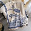 Korean Version Of Jacquard Warm Fashion Temperament Scarf Dual-Purpose Air-Conditioned Room Shawl Thickened Shawl