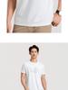 Langdeng Men's Fashion and Leisure 100% Silk Cotton Round Neck Short Sleeve T-shirt