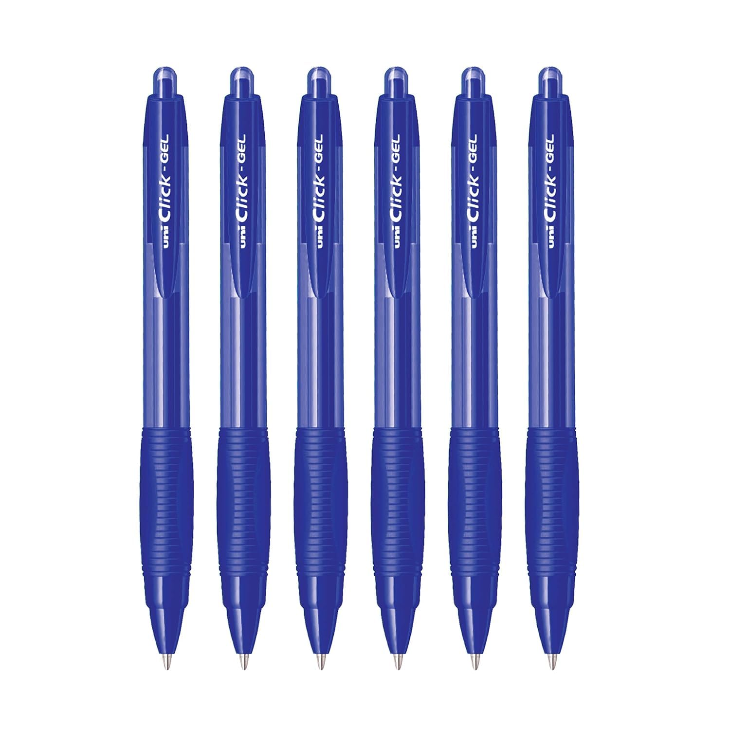 

Uni-ball Click Gel X SGR7 0.7mm Retractable Gel Pens Blue Ink Pack of 6 Smooth Writing Office School
