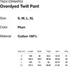 Thisisneverthat Overdyed Twill Pant Plum