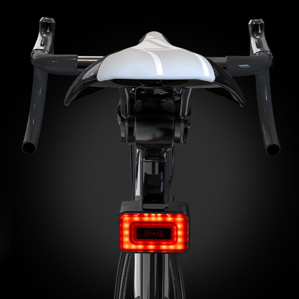 Rechargeable Bicycles Rear View Radars Taillight, IPX64 Watertight Bike Rear Light with Visual Alerts for Night Ridings