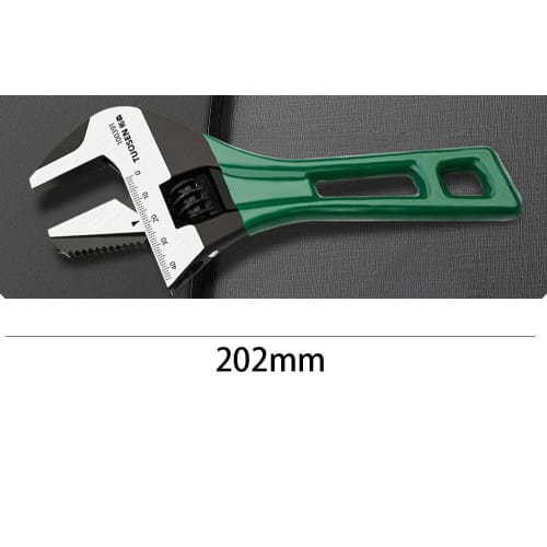 Adjustable Wide Wrench, Multi-Function Spanner, 202mm Wide, Maximum Opening 60mm, Adjustable, with Graduations, for Water Pipes, Plumbing, Automobile,