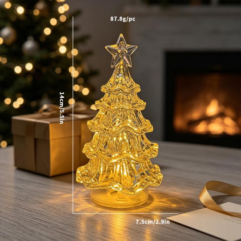 Christmas Tree Night Light Glow In The Dark Crystal Christmas Tree Lamp Christmas Desktop Ornaments Xmas Navidad Decoration