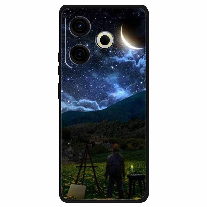 For Tecno Pova 6 Neo Case Silicone Soft Flower Space Fashion Cover For Tecno Phantom X2 Pro Cases Landscape Paint Covers Cute