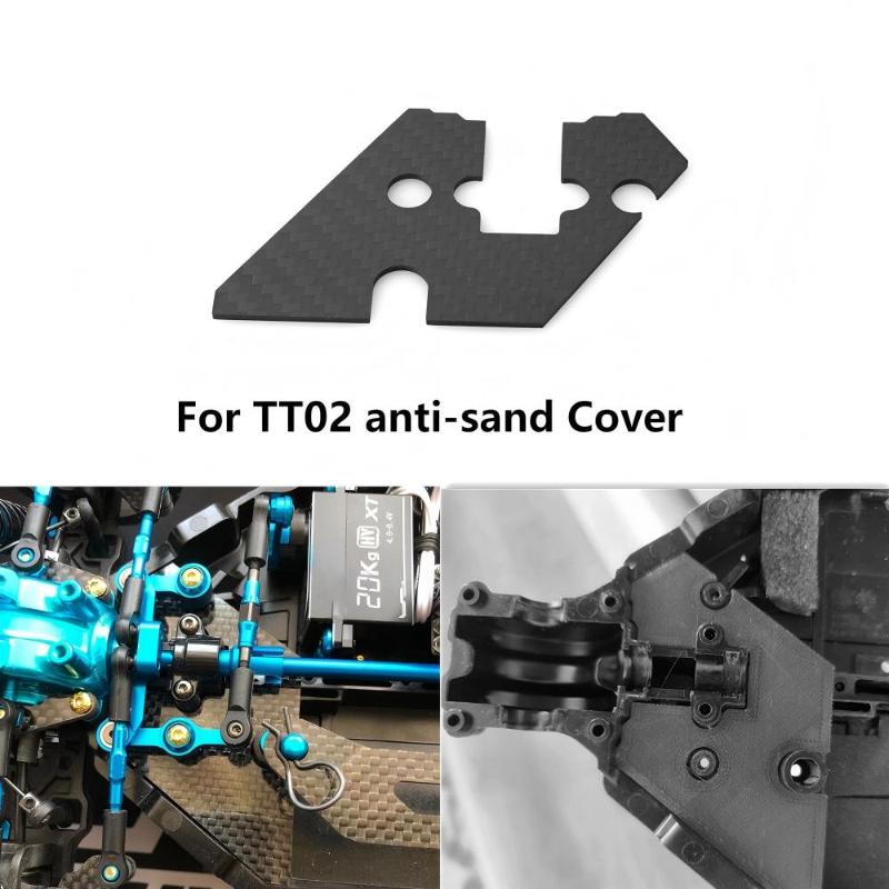 Dla Tamiya Tt02 Tt-02 1/10 Samochód Rc Włókno Węglowe Osłona Przeciwpyłowa Części Ulepszające Zabawka Samochód Rc Akcesoria do Montażu