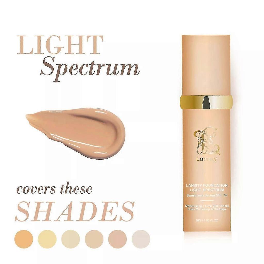 4 In 1 Biomimic Foundation Medium Spectrum by Lanisty with SPF 50, 1.05 Fl Oz