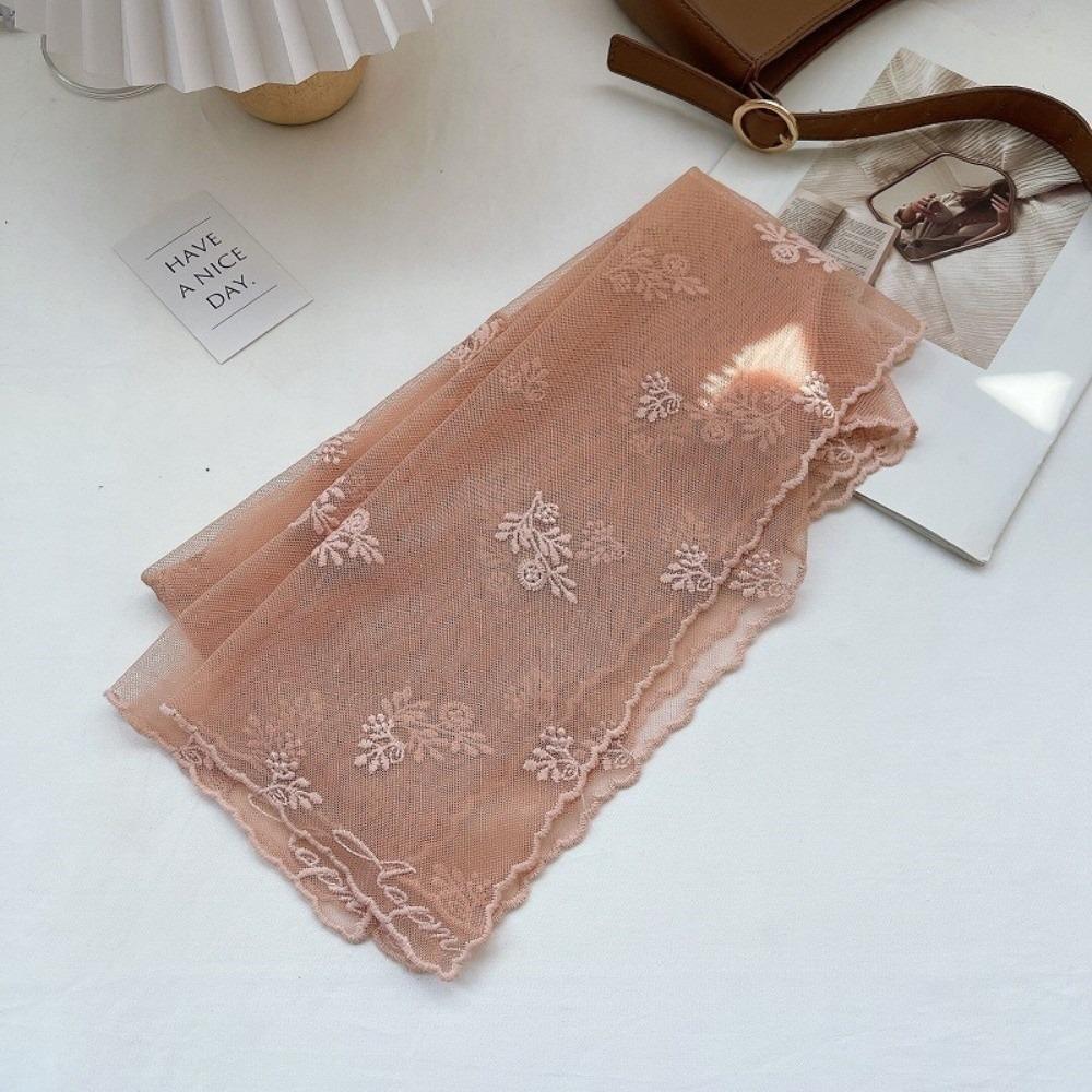 Long Silk Scarf Retro Sunscreen Shawl Literary Women's Lace Scarf
