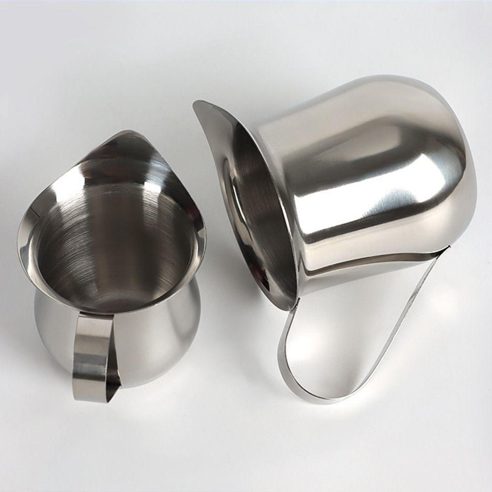 With Pouring Spout Milk Frothing Pitcher Silver Espresso Pitcher Cup New Coffeeware