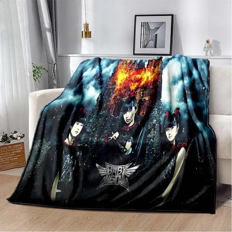 3D Babymetal Combination Printed Blanket,Fashion Soft Cozy Living room Bedroom Sofa Bed Travel Blanket Child Birthday Gift
