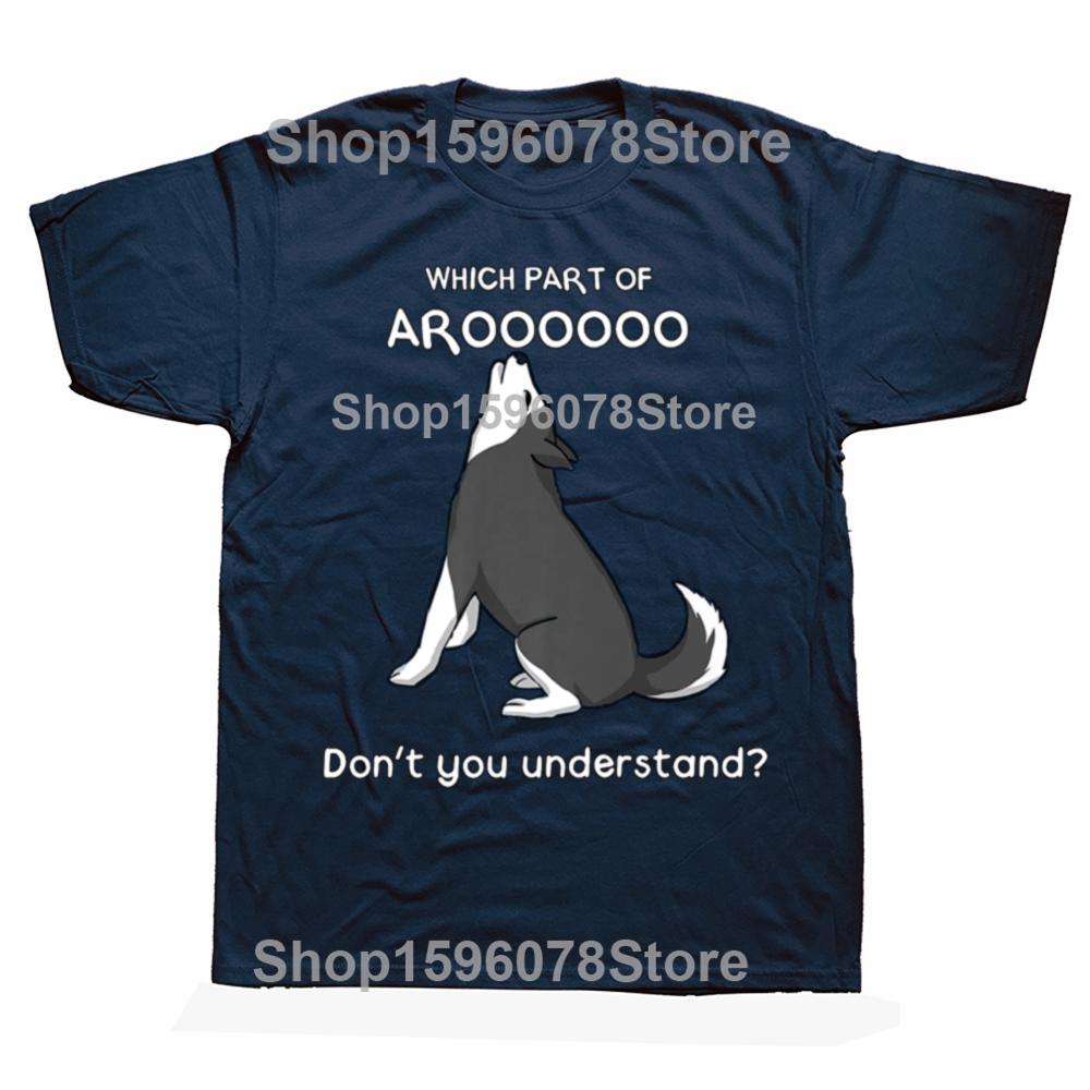 Siberian Husky für Männer Frauen Welpenhund Huskies Liebhaber T-Shirts Grafik Baumwolle Streetwear Kurzarm Geburtstagsgeschenke T-Shirt