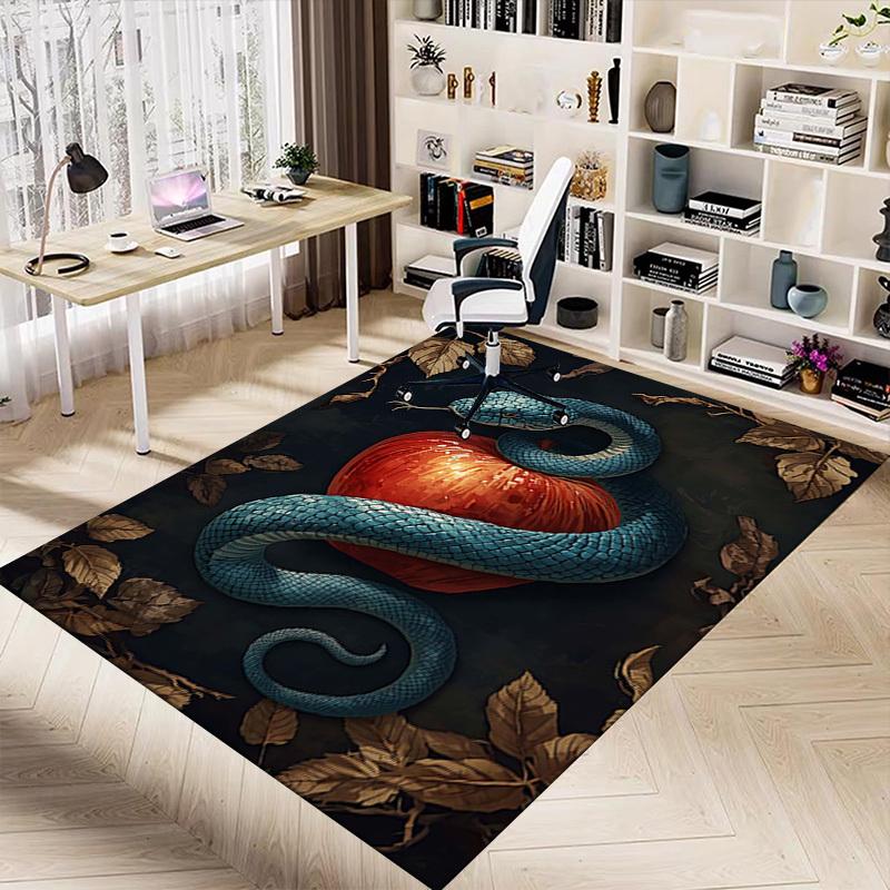 1PC Snake and Fruit Anti-slip carpet, suitable for Office, bedroomand playrooms. It can also be used as a sofa footrest cover-W86