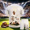 CR7 Ronaldo Numero 7 Tema Calcio Abbigliamento Adulti Bambini Stampa 3D Maglia Pantaloncini Tuta Sportiva Due Pezzi Per Fan Abbigliamento Genitore-Figlio