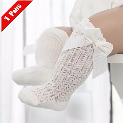 1/3/7Pairs Infant Long Socks for Baby Girls And Boys Bow Cotton Summer Mesh Thin Newborn Toddler Knee High Socks 0-2Years New