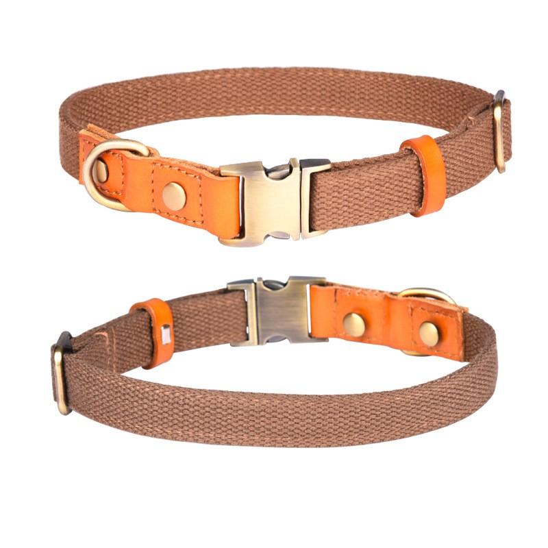 Genuine Leather Dog Collar Custom Engraved Anti-Lost Pet Medium Large Dogs