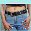 Fashionable Wide Belt With Star Rivets For Women Punk Style Denim Belt Wholesale