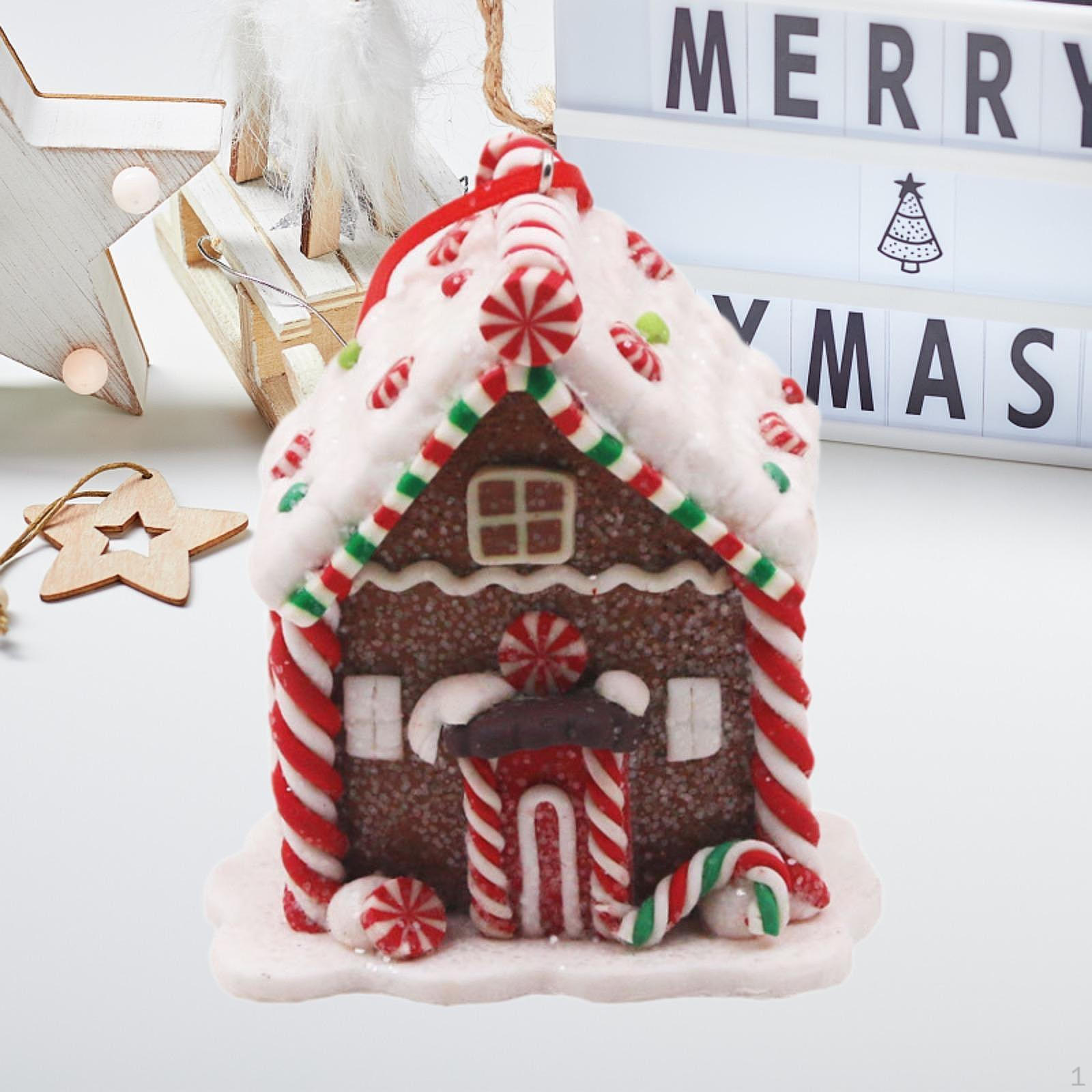 

Рождественская деревенская фигурка домик подвеска подвеска декоративное дерево подвесное украшение Style H
